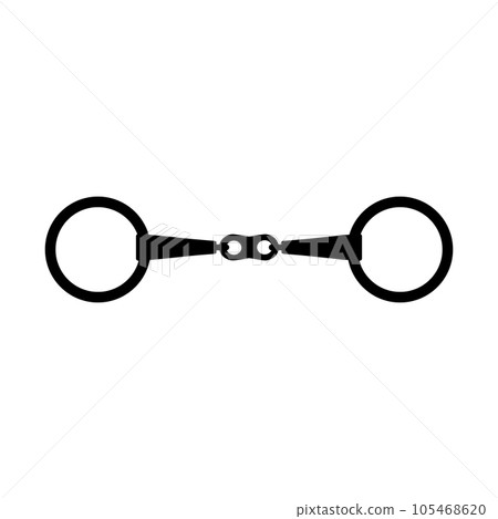 Vector flat horse equestrian bit Vector flat horse equestrian bit 105468620