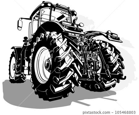 Drawing of Agricultural Tractor 105468803