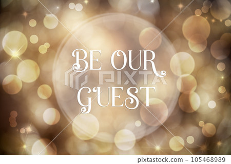 Golden Christmas Background With Bokeh and Text Be Our Guest Golden Christmas Background With Bokeh and Text Be Our Guest 105468989