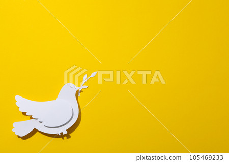 International day of peace or world peace day, symbol of peace - pigeon 105469233