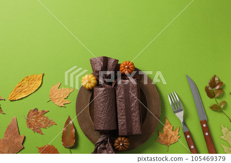 Fall season, autumn time, table setting for fall season 105469379
