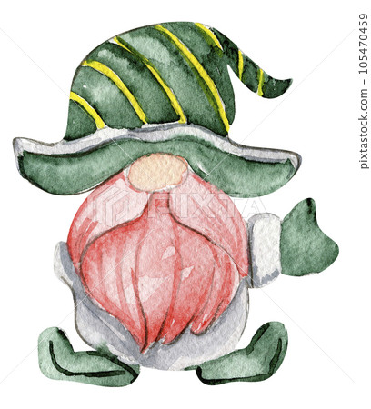 Watercolor scandinavian Christmas gnomes. Christmas decoration and characters. Watercolor elements.Design for baby shower party, birthday, cake, holiday celebration design, greetings card, invitation. Watercolor scandinavian Christmas gnomes. Christmas decoration and characters. Watercolor elements.Design for baby shower party, birthday, cake, holiday celebration design, greetings card, invitation. 105470459