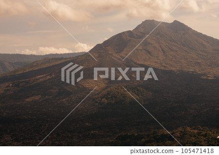 View of Mount Gunung Batur - The Kintamani Volcano at Bali Indonesia 105471418