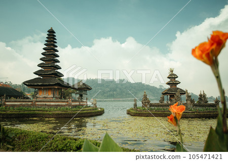 Pura Ulun Danu Bratan temple in Bali, Indonesia. 105471421
