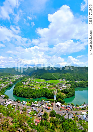 《岐阜縣》從河邊町富山眺望岐阜大峽谷 105471806