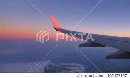 Magic hour after sunset from the plane 1 105472157