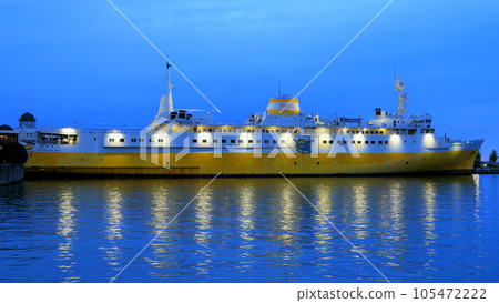 Seikan ferry memorial ship Hakkoda Maru (evening view) 1 Seikan ferry memorial ship Hakkoda Maru (evening view) 1 105472222