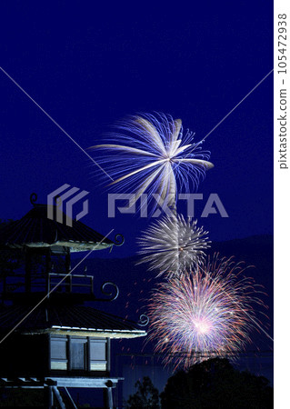 Onpara Festival Fireworks and Karako Kagi Ruins Watchtower 105472938