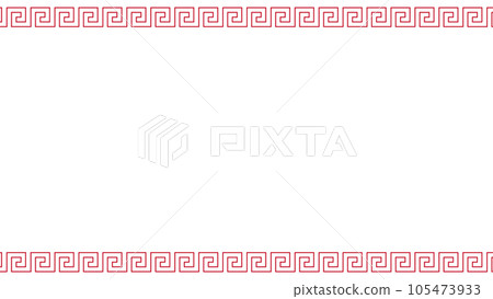 Red Chinese style header footer line material 16:9 - Stock
