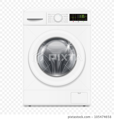 Washing machine mock up isolated on transparent background Washing machine mock up isolated on transparent background 105474658