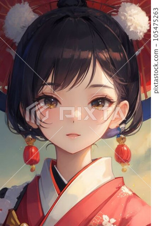 Her appearance in a hakama is a wonderful sight that combines rich culture and cuteness. Her appearance in a hakama is a wonderful sight that combines rich culture and cuteness. 105475263