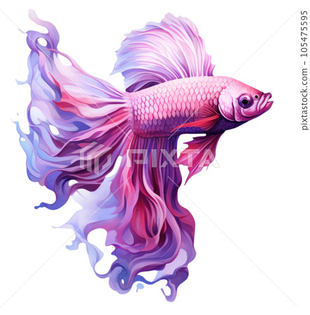 Beautiful siamese fish isolated 105475595