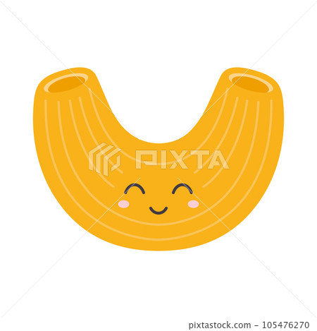 flat vector illustration of cartoon pasta characte 105476270
