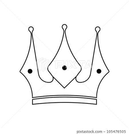 Crown icon vector Crown icon vector 105476505