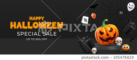 Halloween Sale Background. Vector Illustration EPS10 105476829