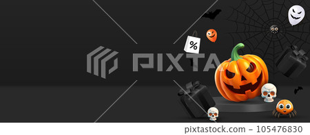 Halloween Sale Background. Vector Illustration EPS10 105476830