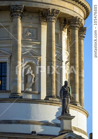 Neue Kirche on Gendarmenmarkt square in Berlin, Germany 105476885