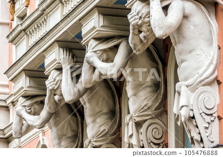 Man shaped pillars in Helsinki, Finland 105476888