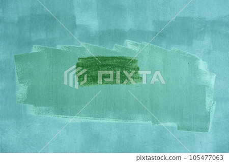 Dirty concrete wall, paint and stains, wavy curved frame. Urban background, copy space 105477063