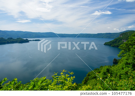 Lake Towada in summer from Kankodai Lake Towada in summer from Kankodai 105477176