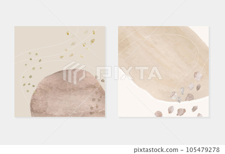 Watercolor and paint hand drawn illustration set 105479278