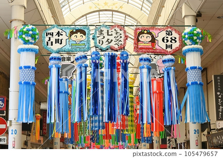 一宮七夕節的裝飾 105479657