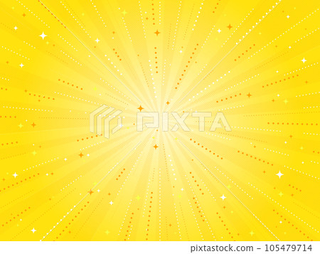 Background material Glitter attention background Dot diagonal line flash sparkle yellow gold explosion present cute 105479714