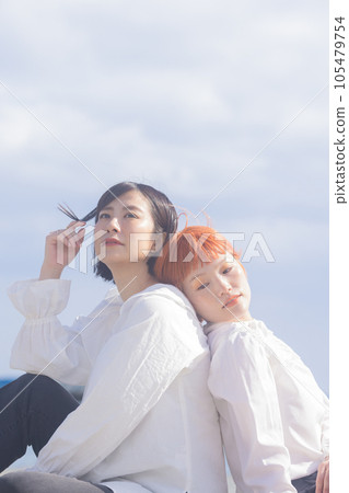 女雙2槍美女形象髮型 105479754