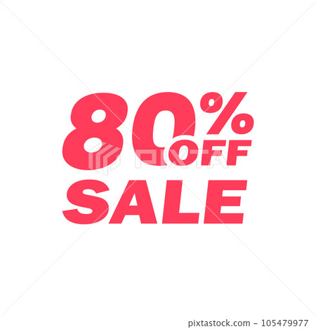 80 percent price off icon, label or tag for sale. Discount badge or sticker design 80 percent price off icon, label or tag for sale. Discount badge or sticker design 105479977