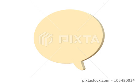 黃色立體語音氣泡 105480034