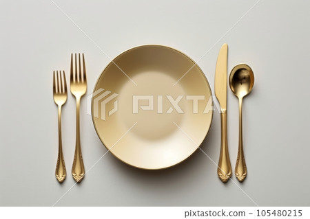 Gold tableware: AI work Gold tableware: AI work 105480215