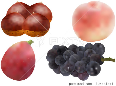 "Chestnut", "Peach", "Fig" and "Grape" New Pione 105481251