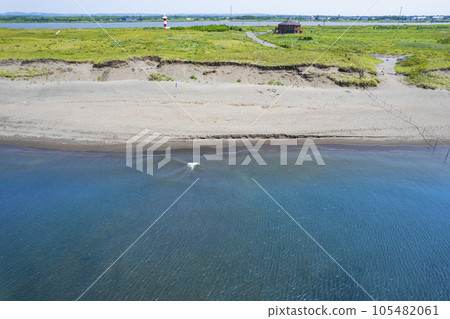 Aerial view of Ishikari Beach (Aso Beach Ishikari, near Ishikari Beach Sand Park) Aerial view of Ishikari Beach (Aso Beach Ishikari, near Ishikari Beach Sand Park) 105482061