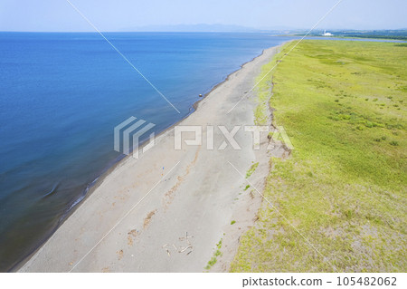 石狩海灘鳥瞰圖(阿蘇海灘石狩、石狩海灘沙公園附近) 石狩海灘鳥瞰圖(阿蘇海灘石狩、石狩海灘沙公園附近) 105482062