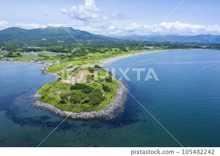 Aerial view of Cape Altori, Hokkaido Aerial view of Cape Altori, Hokkaido 105482242