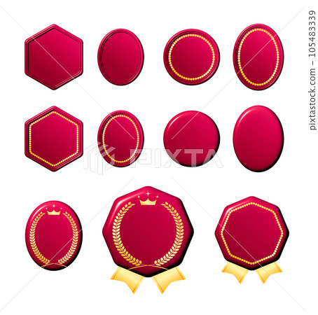 Wine red label set Wine red label set 105483339