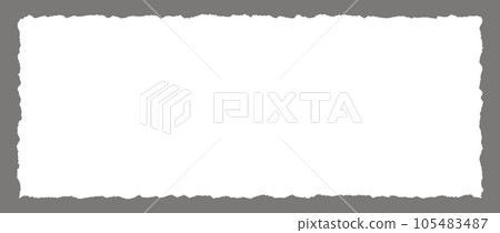 Torn paper frame background. White blank sheet wallpaper with jagged edges. Ripped grunge element bundle for poster, text box, banner. Vector backdrop Torn paper frame background. White blank sheet wallpaper with jagged edges. Ripped grunge element bundle for poster, text box, banner. Vector backdrop 105483487