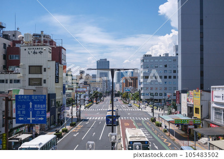 In front of the west exit of Utsunomiya Station, Ekimae Odori Street and townscape, Utsunomiya City, Tochigi Prefecture In front of the west exit of Utsunomiya Station, Ekimae Odori Street and townscape, Utsunomiya City, Tochigi Prefecture 105483502