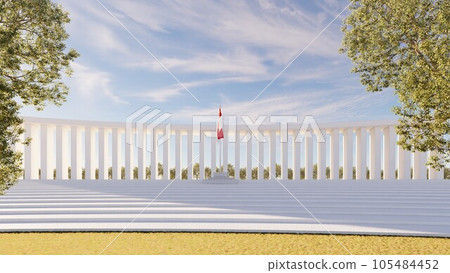 time-lapse National Day Indonesia's 78th Independence Year , August-17-1945 , Illustration 3d Rendering 105484452