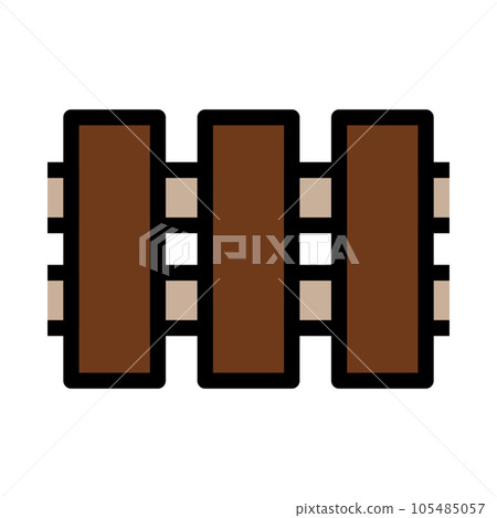 wooden ranch fence flat 105485057