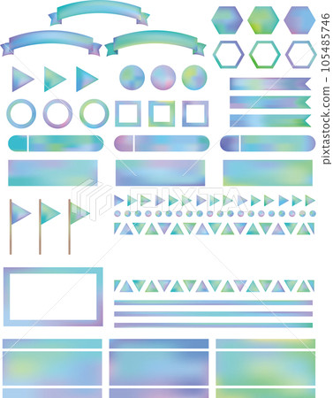 Watercolor style colorful arrow frame border set blue Watercolor style colorful arrow frame border set blue 105485746