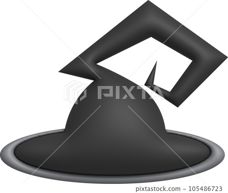 3d illustration. Halloween witch hat. 105486723