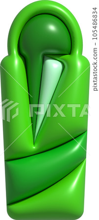 3d illustration sleeping bag camping bed for tourists Hiking gear for sleeping. 105486834