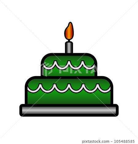 Cake icon on white. 105488585