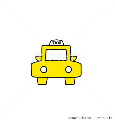 出租車的插圖。出租車圖標 105488716