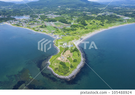 Aerial view of Cape Altori, Hokkaido Aerial view of Cape Altori, Hokkaido 105488924