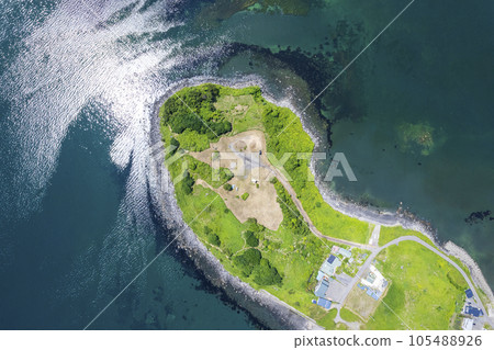 Aerial view of Cape Altori, Hokkaido (true bird's-eye view) Aerial view of Cape Altori, Hokkaido (true bird's-eye view) 105488926