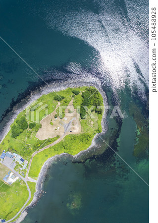 Aerial view of Cape Altori, Hokkaido (true bird's-eye view) Aerial view of Cape Altori, Hokkaido (true bird's-eye view) 105488928