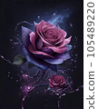 beautiful purple rose 105489220
