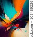 stylish abstract painting 105489226